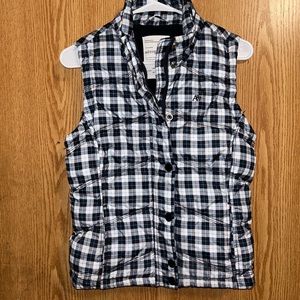 Blue plaid vest